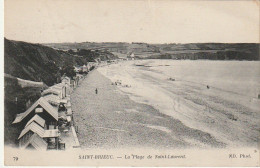 ZY 34 -(22) SAINT BRIEUC - LA PLAGE ET SAINT LAURENT - CAFE DE PLAGE ET SA TERRASSE - 2 SCANS - Saint-Brieuc