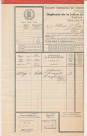 Vrachtbrief Staats Spoorwegen De Haag - Zwitserland 1912 - Zonder Classificatie