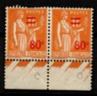 FRANCE    -   1937 .   Y&T N° 359 *.   8 Ouvert Sur  2° Timbre - Neufs