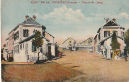 ZY 35-(23) CAMP DE LA COURTINE - ENTREE DU CAMP - CARTE COLORISEE - 2 SCANS - La Courtine