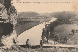 ZY 36-(24) PANORAMA DE LA DORDOGNE - VUE PRISE DE LA TERRASSE DU CHATEAU FEODAL DE BEYNAC - 2 SCANS - Otros & Sin Clasificación