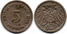 MA 33683 / Allemagne - Deutschland - Germany 5 Pfennig 1902 G TTB - 5 Pfennig