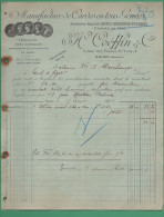 76 Rouen Coëffin Ancienne Maison Miroude Pichard Fondée En 1826 Manufacture De Cardes Logo Médailles D' Or 17 Aout 1905 - Druck & Papierwaren