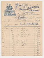 Nota Franeker 1894 - Bierhandel - Minerale En Gazeuze Dranken - Pays-Bas