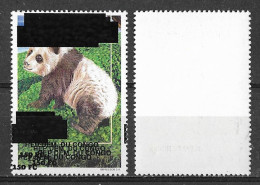 2000 Congo Zaire - Error Triple Overprint - Wildlife Endangered Animals Bears China Panda Mammals MNH - Osos