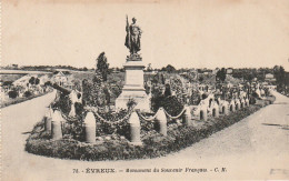 ZY 39-(27) EVREUX - MONUMENT DU SOUVENIR FRANCAIS - 2 SCANS - Evreux