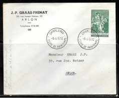 CC138 - BELGIQUE - LETTRE DE CHARLEROI DU 08/04/59 - Briefe U. Dokumente