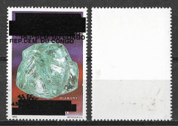 2000 Congo Zaire - Error Triple Overprint - Jewels Gemstones Minerals Crystals Diamond MNH - Minerali