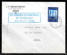 CC137 - BELGIQUE - LETTRE DE BRUXELLES DU 02/08/56 - Lettres & Documents