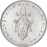 Vatican, Paul VI, 2 Lire, 1974 / Anno XII, Rome, Aluminium, SPL, KM:117 - Vatikan