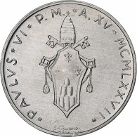 Vatican, Paul VI, 10 Lire, 1977 / Anno XV, Rome, Aluminium, SPL, KM:119 - Vatican