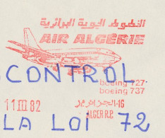 Meter Cover Algeria 1982 Air Algerie - Airplane - Airline - Avions