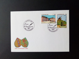 LUXEMBOURG MI-NR. 1524-1525 FDC SEHENSWÜRDIGKEITEN 2001 MÜHLEN - FDC