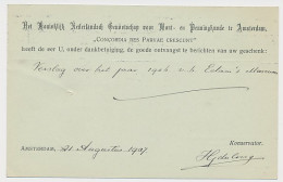 Briefkaart G. 63 Particulier Bedrukt Amsterdam 1907 - Entiers Postaux
