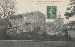 ZY 46-(32) TERRAUBE , PRES LECTOURE - LE CHATEAU DU XVIe SIECLE - 2 SCANS - Sonstige & Ohne Zuordnung