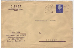 Em. Juliana Dienstpost Buitenland Den Haag - Luzern 1954 - Non Classés