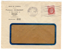 1942  CAD REIMS Ppal " BOIS ET FORETS  Fernand JACQUINOT Rue Payen " - Covers & Documents