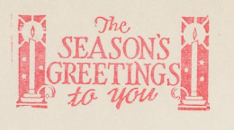 Meter Top Cut USA 1953 Season S Greetings - Candle - Navidad