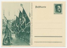 Postal Stationery Germany Nazi Parade - Symbols - Flag - WO2