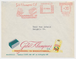 Meter Cover Front Netherlands 1966 Bread - Pumpernickel - Biscuit - Markelo - Levensmiddelen