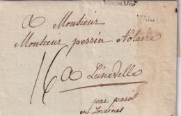 LETTRE. BELGIQUE. 21 MARS 1786. DOUBLE GRIFFE NAMUR. POUR LUNEVILLE PAR PARIS OU LORAINE. TAXE 16 - 1714-1794 (Pays-Bas Autrichiens)