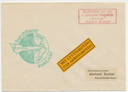 Cover / Cachet Germany ( 1933 ) Rocket Mail - Herta - Gerhard Zucker - Otros & Sin Clasificación