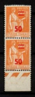 FRANCE    -   1940 .   Y&T N° 481*  Paire  Point Rouge Dans Le 5 Du 1° Timbre - Neufs