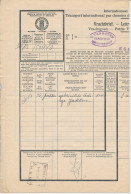 Vrachtbrief N.S. Roosendaal - Belgie 1933 - Unclassified
