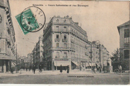 ZY 53-(38) GRENOBLE - COURS LAFONTAINE ET RUE BERANGER - ANIMATION - 2 SCANS - Grenoble