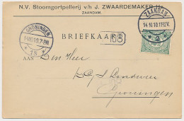 Firma Briefkaart Zaandam 1910 - Stoomgortpellerij - Non Classés