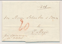 Treinbrief Amsterdam - S Gravenhage 1845 - Per Spoorwagen - Storia Postale