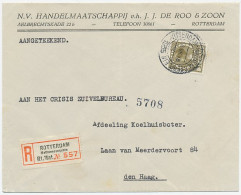 Em. Veth Aangetekend Rotterdam - Den Haag 1935 - Non Classés