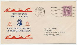 Patriotic Cover USA 1943 First In War - First In Peace - WW2 (II Guerra Mundial)