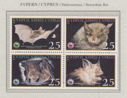 CYPRUS 2003 WWF Bats Mi 1015-1018 MNH(**) Fauna 681 - Murciélagos