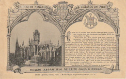 ZY 56-(76) COLLECTION HISTORIQUE DES EGLISES DE FRANCE - EGLISE ABBATIALE DE SAINT OUEN A ROUEN - 2 SCANS - Churches & Cathedrals