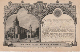 ZY 56-(33) COLLECTION HISTORIQUE DES EGLISES DE FRANCE - BASILIQUE SAINT SEURIN A BORDEAUXU - 2 SCANS - Kirchen U. Kathedralen