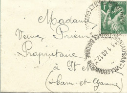 28L14 --- 82 MONTAUBAN-VILLEBOURBON A5 Horoplan Iris Carte De Visite - Manual Postmarks