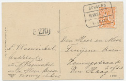 Treinblokstempel : Schagen - Alkmaar I 1924 - Zonder Classificatie