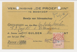 Plakzegel -.10 Den 19.. NOODUITGIFTE - Boskoop 1946 - Steuermarken