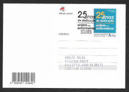 Portugal Entier Postal 2023 Ordre Des Infirmières 25 Ans Cachet Stationery Order Of Nurses 25 Years Pmk Santé Health - Interi Postali