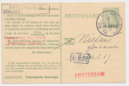 Spoorwegbriefkaart G. PNS216 G - Locaal Te Amsterdam 1928 - Material Postal