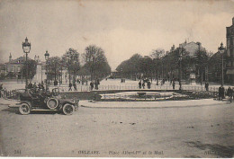 ZY 62-(45) ORLEANS - PLACE ALBERT 1er ET LE MAIL - ANIMATION - AUTOMOBILE , MILITAIRES - 2 SCANS - Orleans