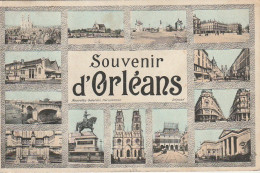 ZY 62-(45) SOUVENIR D' ORLEANS -  CARTE MULTIVUES COLORISEE - 2 SCANS - Orleans