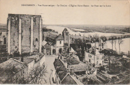 ZY 62-(45) BEAUGENCY - VUE PANORAMIQUE - LE DONJON - L' EGLISE NOTRE DAME - LE PONT SUR LE LOIRE - 2 SCANS - Beaugency