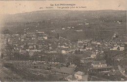 ZY 63-(46) FIGEAC - VUE GENERALE ( COTE DE LA GARE ) - 2 SCANS - Figeac