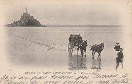 ZY 69-(50) GREVES DU MONT SAINT MICHEL - LA VOITURE DE GENETS - ATTELAGE CHEVAUX - 2 SCANS - Le Mont Saint Michel