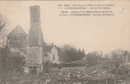 ZY 70-(51) BATAILLE DE LA MARNE - 6 AU 12 SEPT 1914 - COURDEMANGES - AUTOUR DE L' EGLISE - 2 SCANS - Sonstige & Ohne Zuordnung