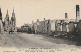 ZY 70-(51) GUERRE 1914 - APRES LE PASSAGE DES ALLEMANDS , LES RUINES DE LEPINE - 2 SCANS - L'Epine