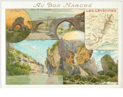 Chromos. N°34126.les Cévennes.au Bon Marché.publicité. 16.5  X 11.5 Cm - Au Bon Marché