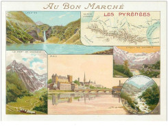 Chromos. N°34124.les Pyrénées.pau.au Bon Marché.publicité. 16.5  X 11.5 Cm - Au Bon Marché